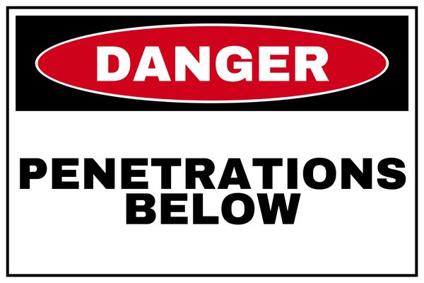 PENETRATIONS BELOW — Low Clearance & Overhead Hazard design