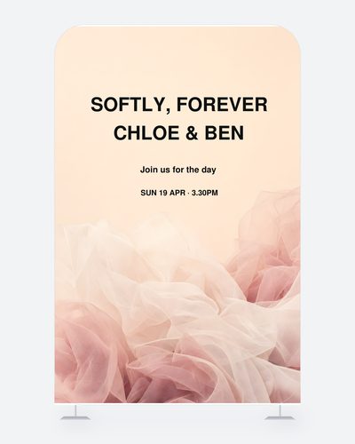 Softly, Forever Chloe & Ben — Wedding Backdrops & Photo Walls design for Wedding
