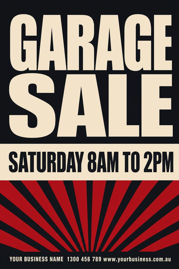 Garage Sale Charcoal 2 — Sales & promotions design