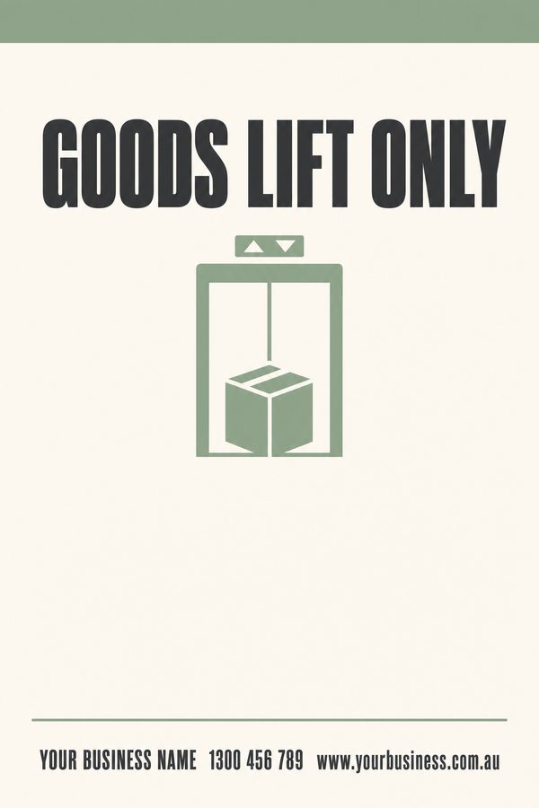 GOODS LIFT ONLY 2 — Loading Dock & Warehouse design